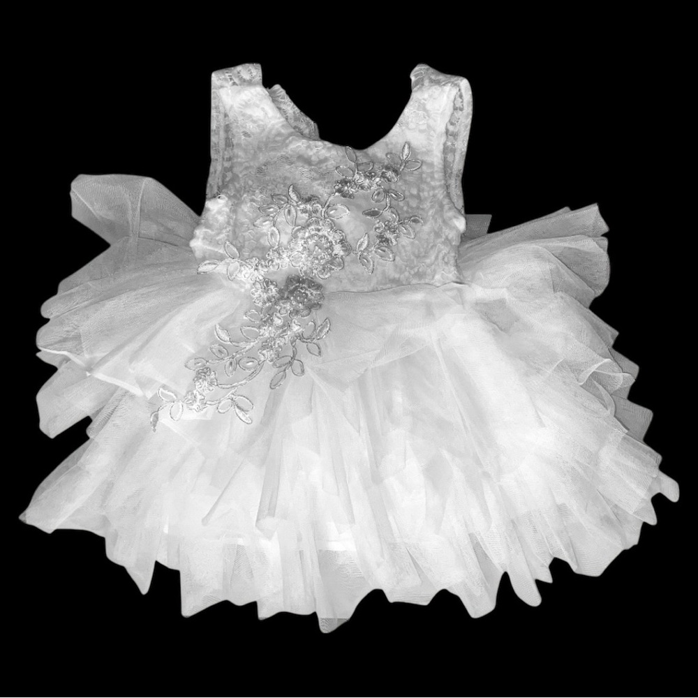Charming White Floral Baby Dress